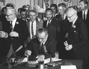 LBJ Signing Civil Rights Act of 1964